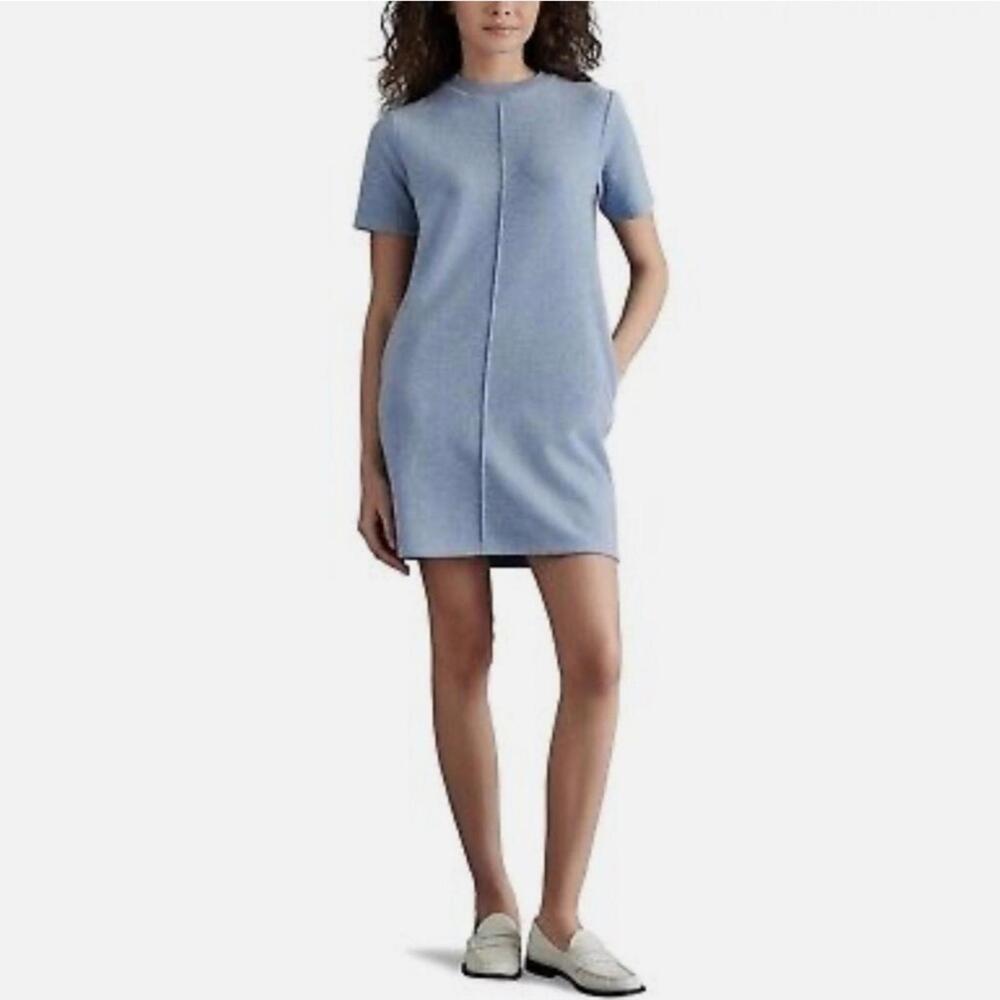 NWT Steve Madden XL Short Sleeve Spring‎ Sweater Dress In Plain Air Heather Blue